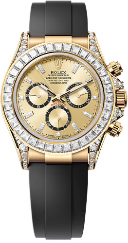 Rolex Cosmograph Daytona 40mm Yellow Gold Diamond-Set Dial Oysterflex Bracelet Diamond-Set Bezel and Diamond-Set Lugs - 126539TBRYG | 2024 Model