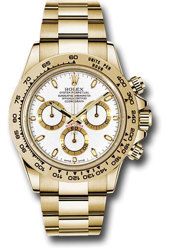 Rolex Yellow Gold Cosmograph Daytona 40 Watch - White Index Dial - 116508 wi