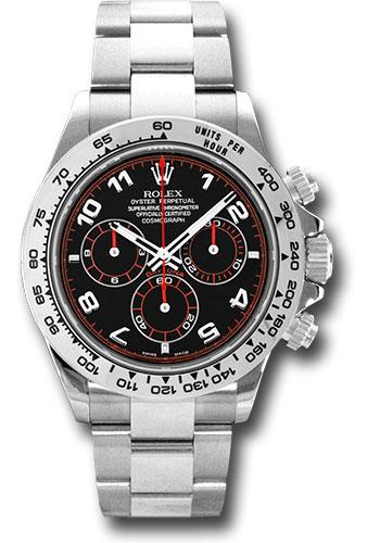 Rolex White Gold Cosmograph Daytona 40 Watch - Black Arabic Dial - 116509 bk