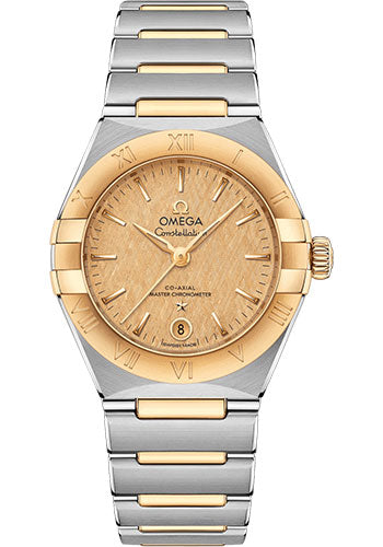 Omega Constellation Manhattan Co-Axial Master Chronometer Watch - 29 mm Steel And Yellow Gold Case - Champagne Dial - 131.20.29.20.08.001