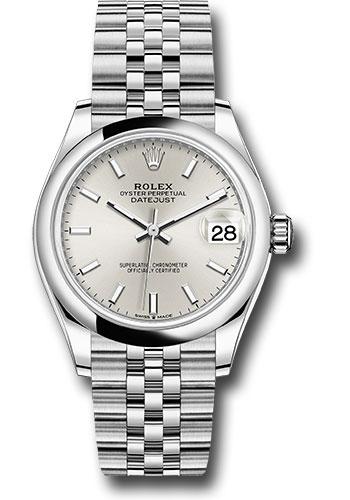 Rolex Steel and White Gold Datejust 31 Watch - Domed Bezel - Silver Index Dial - Jubilee Bracelet - 2020 Release - 278240 sij