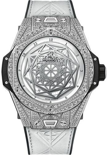 Hublot Big Bang Sang Bleu Titanium White Pave Watch-415.NX.2027.VR.1704.MXM18