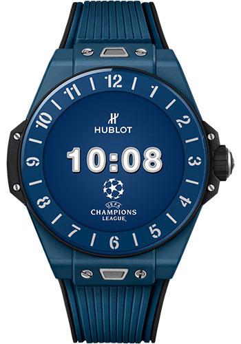 Hublot Big Bang e UEFA Champions Leagueâ„¢ Watch - 42 mm - Digital Hublot Dial - Black and Blue Rubber Strap Limited Edition of 500-440.EX.1100.RX.UCL20