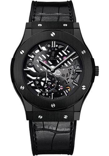 Hublot Classic Fusion Extra-Thin Skeleton Black Ceramic Watch-515.CM.0140.LR