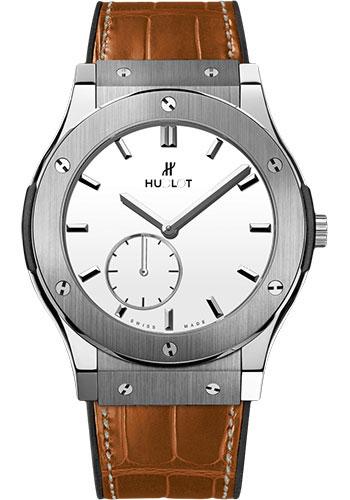 Hublot Classic Fusion Ultra-Thin Titanium White Shiny Dial Watch-515.NX.2210.LR