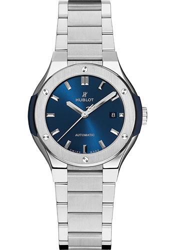 Hublot Classic Fusion Blue Titanium Bracelet Watch-585.NX.7170.NX