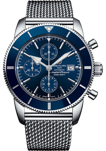 Breitling Superocean Heritage Chronograph 46 Watch - Steel - Gun Blue Dial - Steel Bracelet - A13312161C1A1