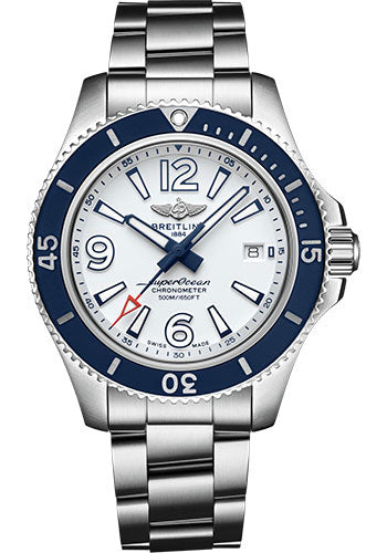 Breitling Superocean Automatic 42 Watch - Steel - White Dial - Steel Bracelet - A17366D81A1A1