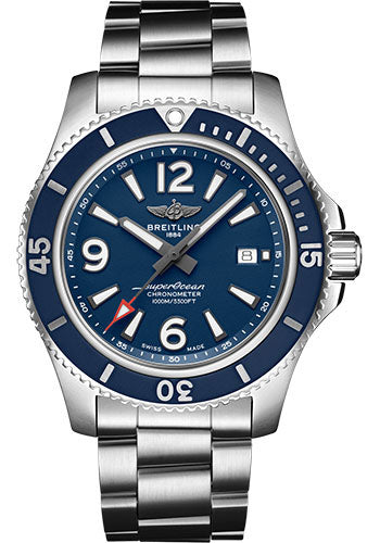 Breitling Superocean Automatic 44 Watch - Steel - Blue Dial - Steel Bracelet - A17367D81C1A1