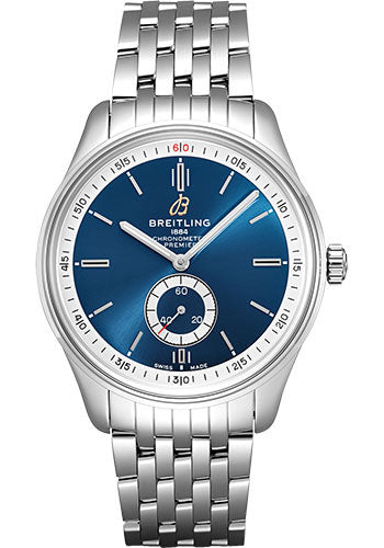 Breitling Premier Automatic Watch - 40mm Steel Case - Blue Dial - Steel Bracelet - A37340351C1A1