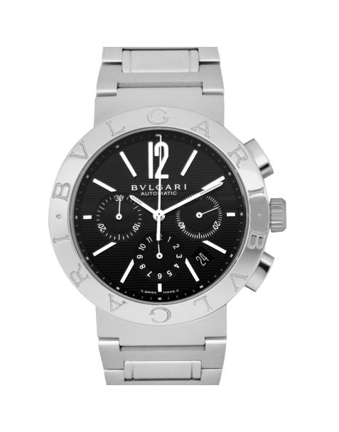Bvlgari Chronograph Automatic Black Dial Stainless Steel Men's Watch/42mm BB42BSSDCH