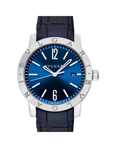 Bvlgari Automatic Blue Dial Stainless Steel Men's Watch
