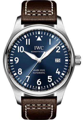 IWC Pilot's Watch Mark XVIII Edition Le Petit Prince - 40.0 mm Stainless Steel Case - Blue Dial - Brown Calfskin Strap - IW327010