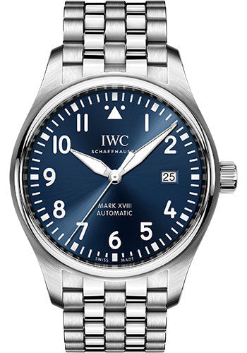 IWC Pilot's Watch Mark XVIII Edition Le Petit Prince - 40.0 mm Stainless Steel Case - Blue Dial - Steel Bracelet - IW327016