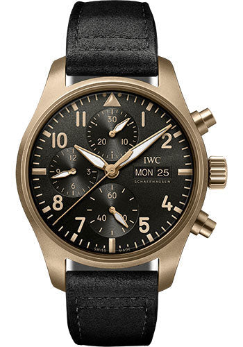 IWC Pilot’s Watch Chronograph Edition 10 Years of MR PORTER Watch - Bronze Case - Black Dial - Black Alcantara Strap Limited Edition of 110 - IW387907