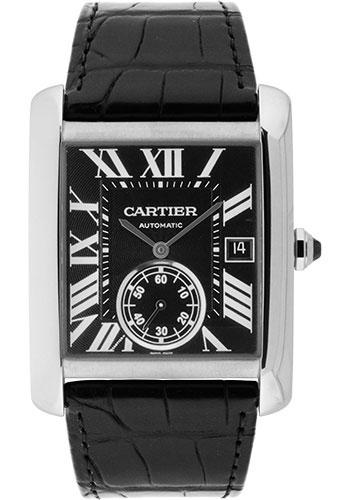 Cartier Tank MC Watch - 34.3 mm Steel Case - Black Dial - Black Alligator Strap - W5330004