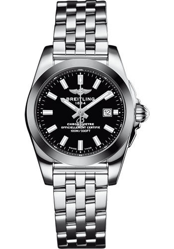 Breitling Galactic 29 Sleek Watch - Steel - Trophy Black Dial - Steel Bracelet - W72348121B2A1