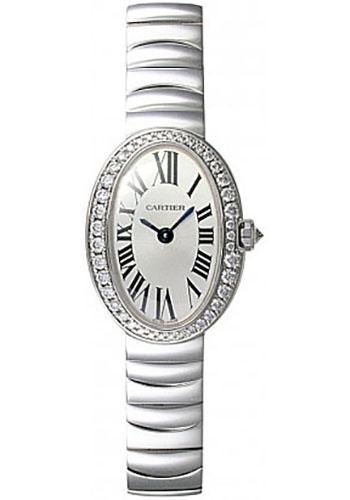 Cartier Baignoire Watch - Mini White Gold Diamond Case - WB520025