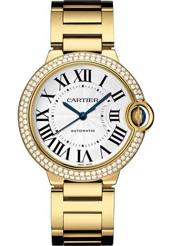 Cartier Ballon Bleu de Cartier Watch - 36 mm Yellow Gold Case - Double Diamond Bezel - WJBB0007