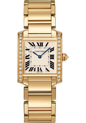 Cartier Tank Francaise Watch - 30 mm Yellow Gold Diamond Case - WJTA0025